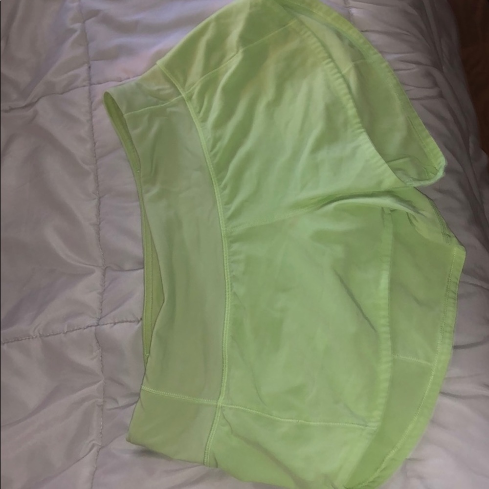 Neon Yellow Lululemon shorts